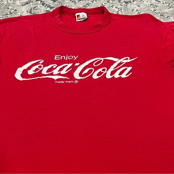 Vintage Enjoy Coca-Cola Classic Red Single Stitch T Shirt Original Sz L - Picture 6 of 9